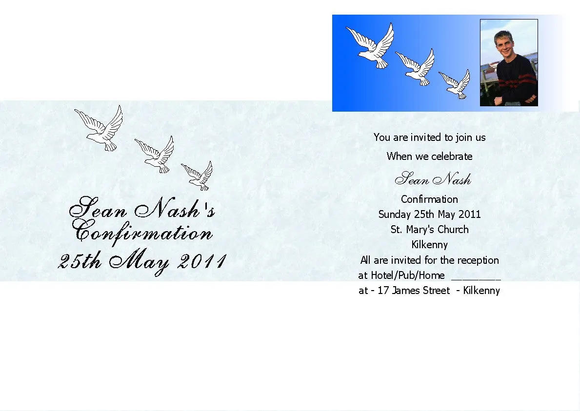 Confirmation Invitations - Personalised