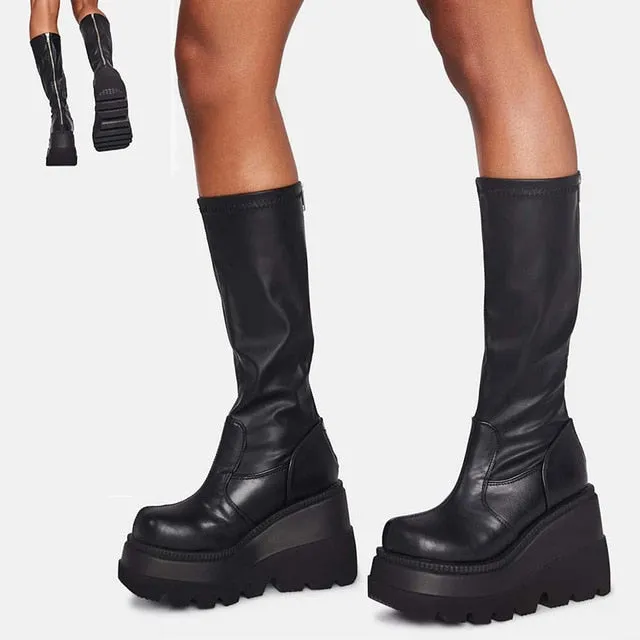 Knee High Chunky Boots