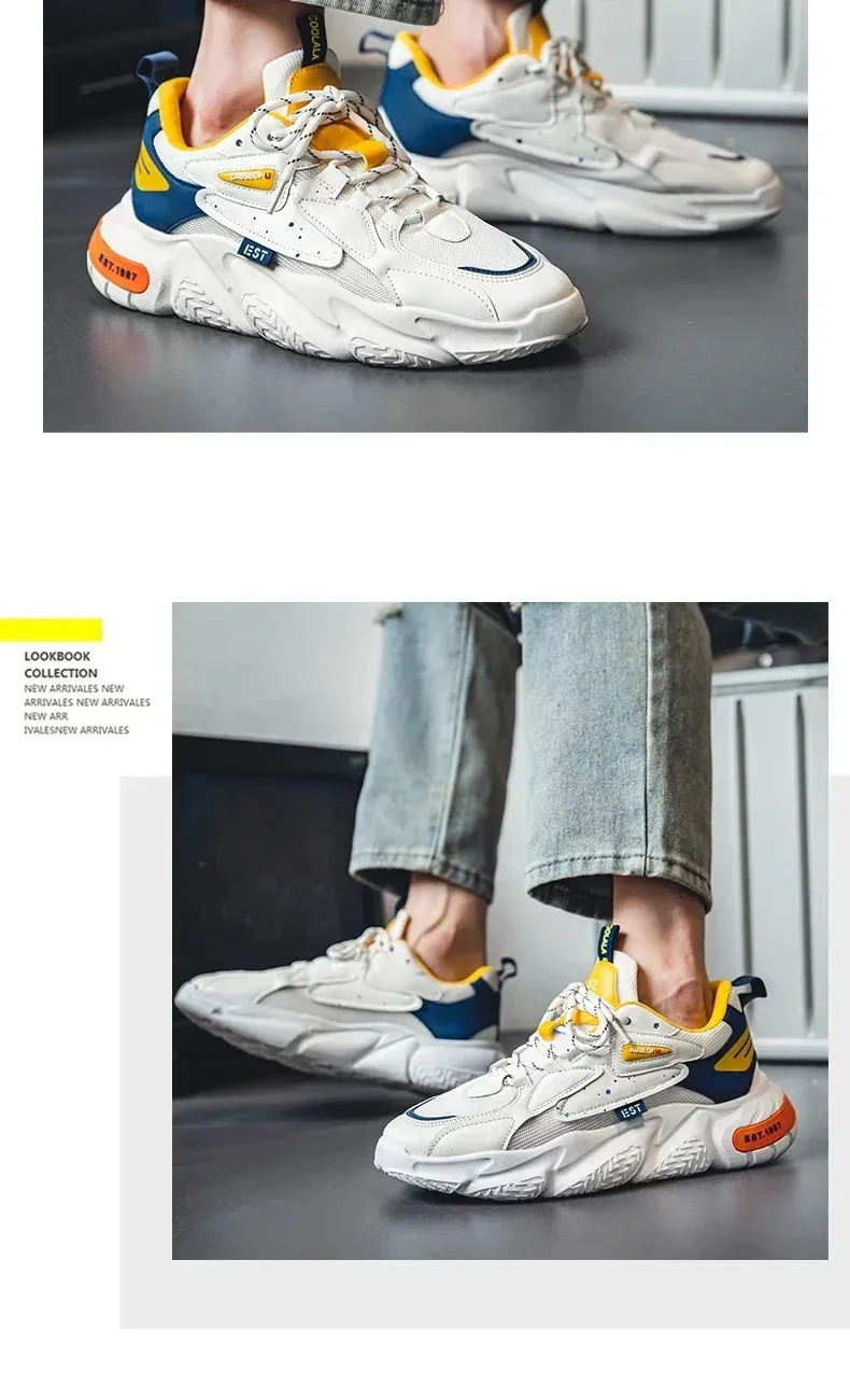 Mens Sneaker Sale Breathable Mesh – Fashionable Thick Bottom Casual Shoes