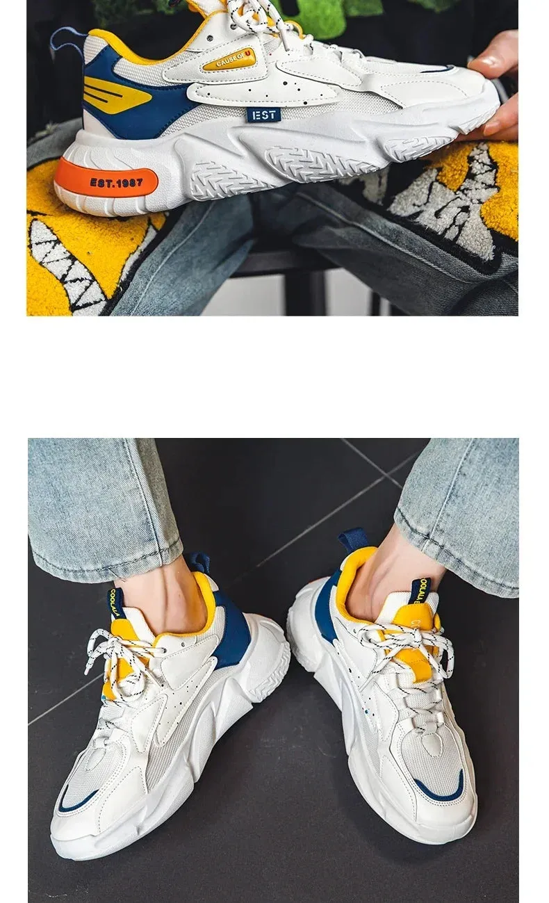 Mens Sneaker Sale Breathable Mesh – Fashionable Thick Bottom Casual Shoes