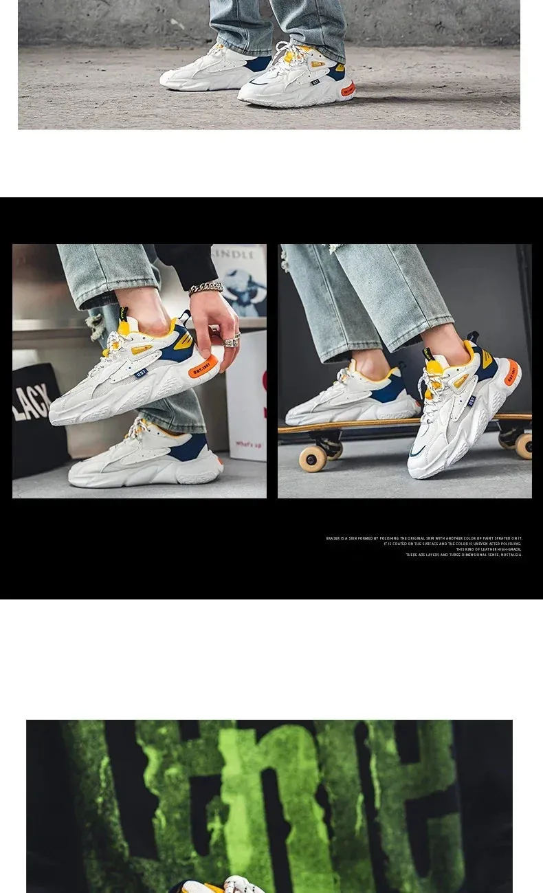 Mens Sneaker Sale Breathable Mesh – Fashionable Thick Bottom Casual Shoes