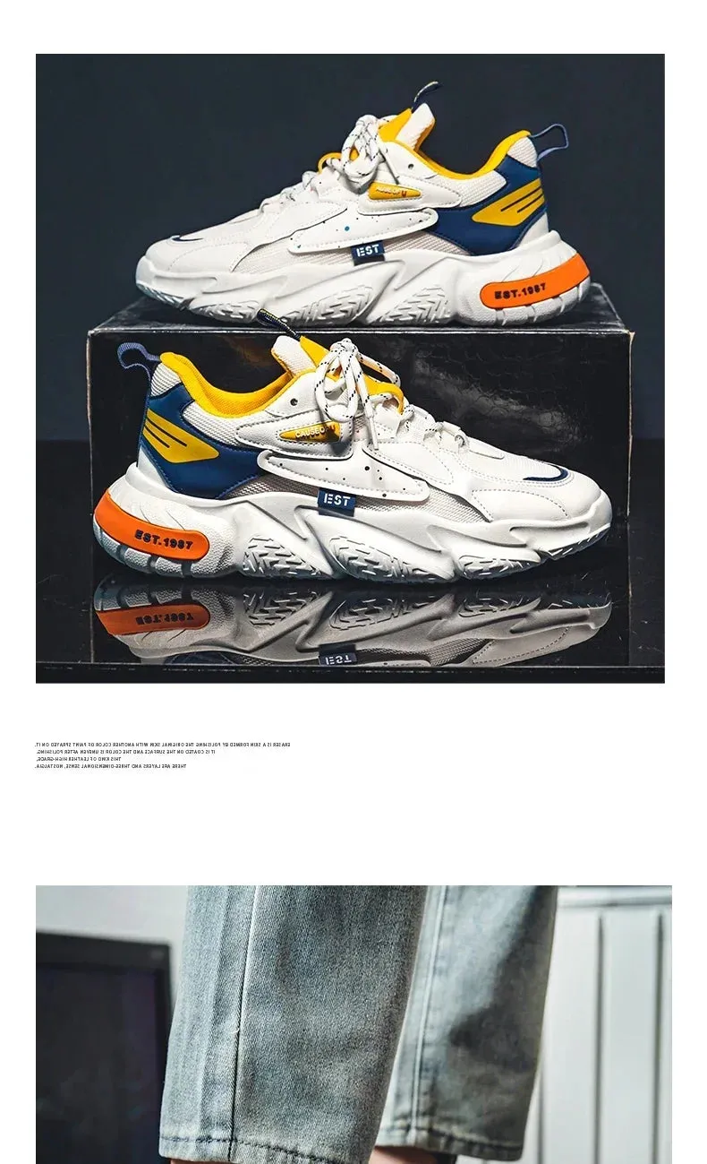 Mens Sneaker Sale Breathable Mesh – Fashionable Thick Bottom Casual Shoes