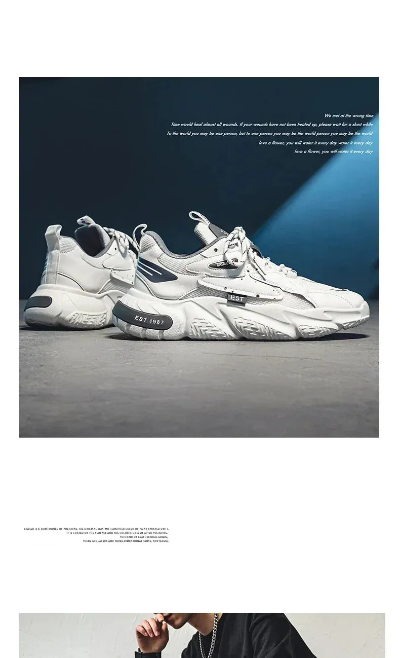 Mens Sneaker Sale Breathable Mesh – Fashionable Thick Bottom Casual Shoes