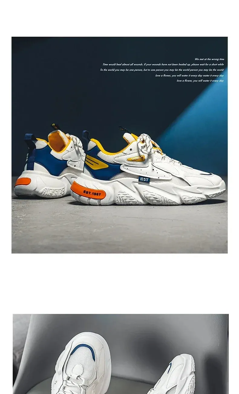 Mens Sneaker Sale Breathable Mesh – Fashionable Thick Bottom Casual Shoes