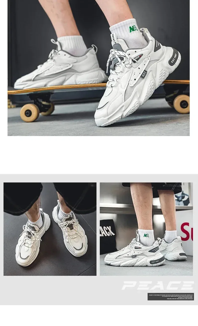 Mens Sneaker Sale Breathable Mesh – Fashionable Thick Bottom Casual Shoes