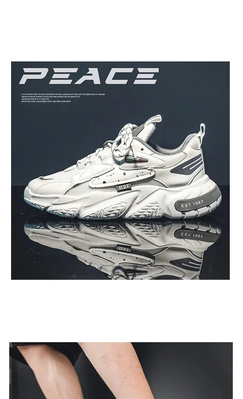 Mens Sneaker Sale Breathable Mesh – Fashionable Thick Bottom Casual Shoes