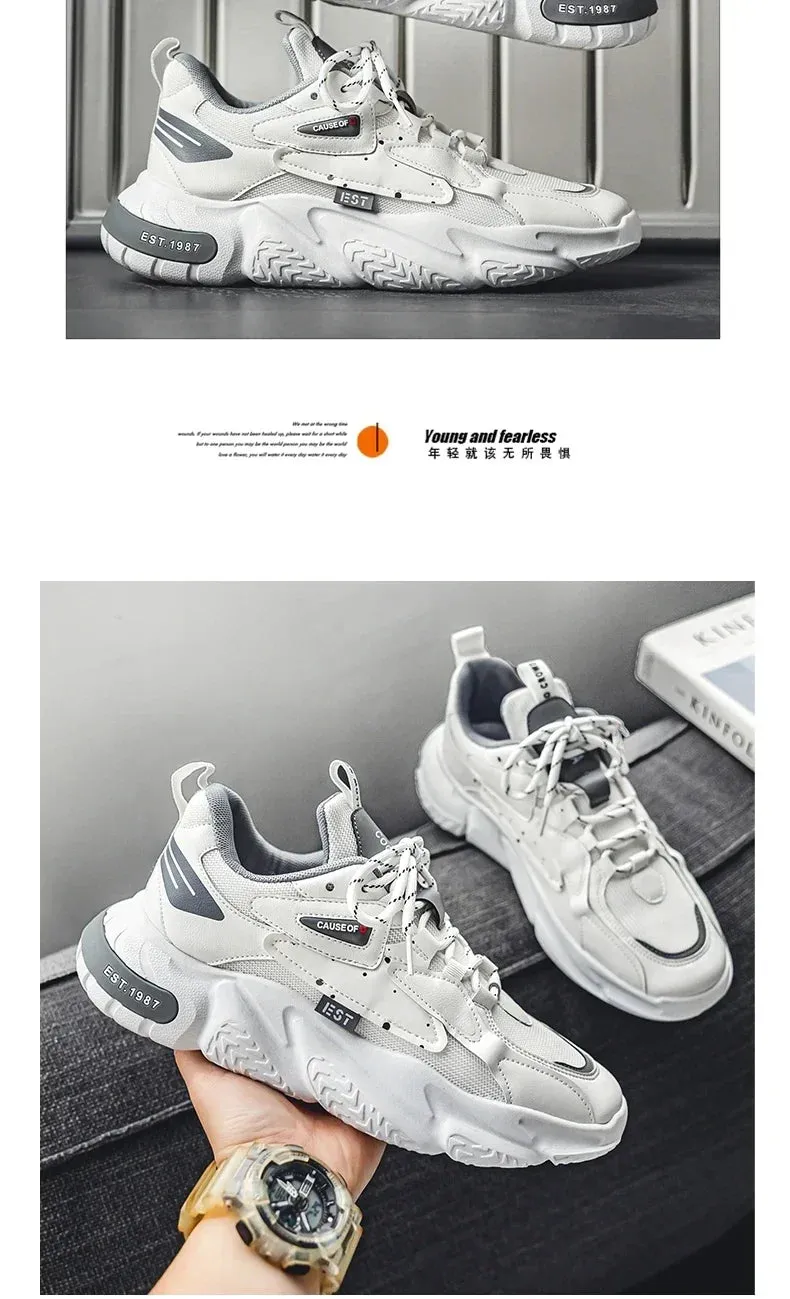 Mens Sneaker Sale Breathable Mesh – Fashionable Thick Bottom Casual Shoes
