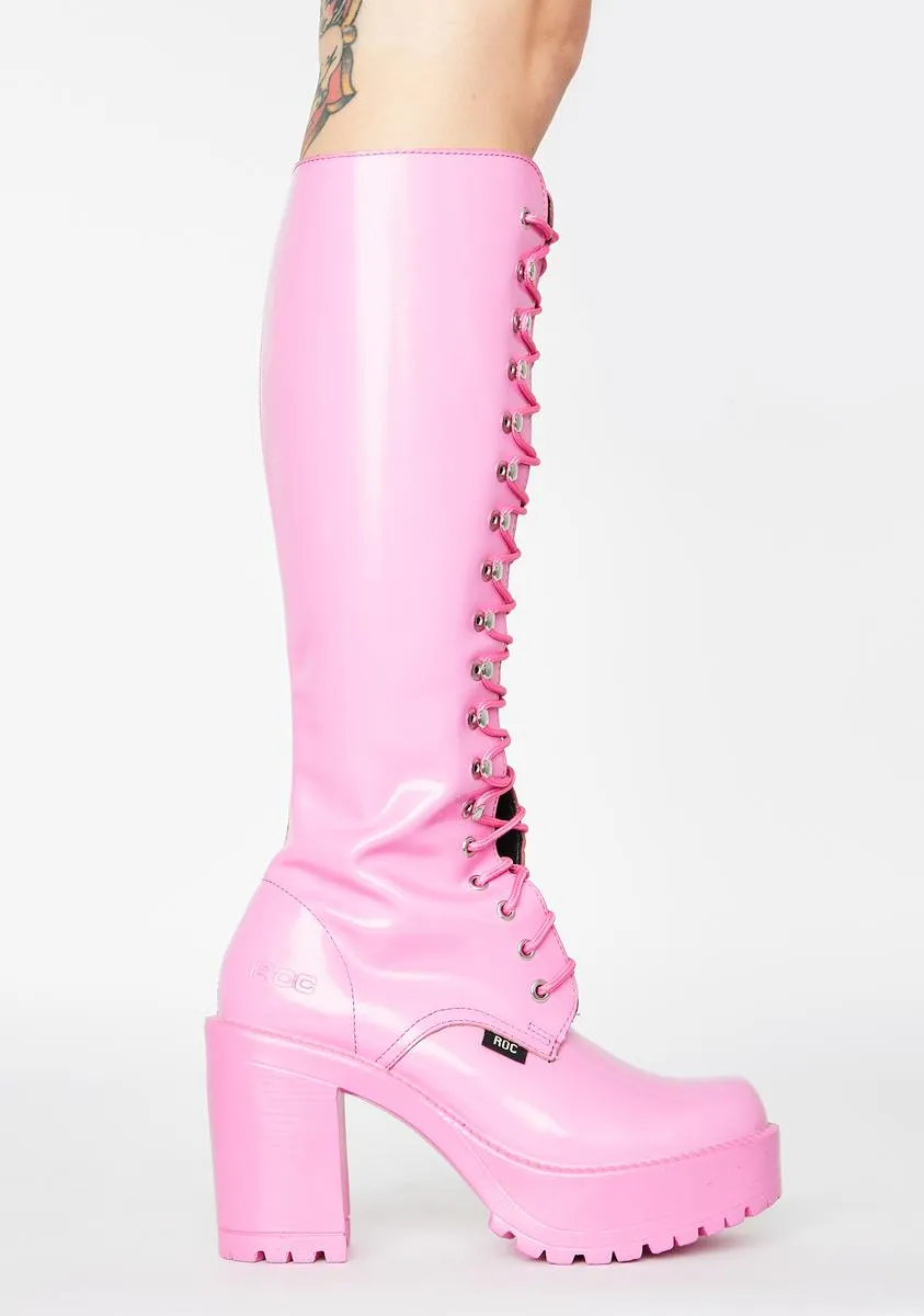 Pink Lash Boots