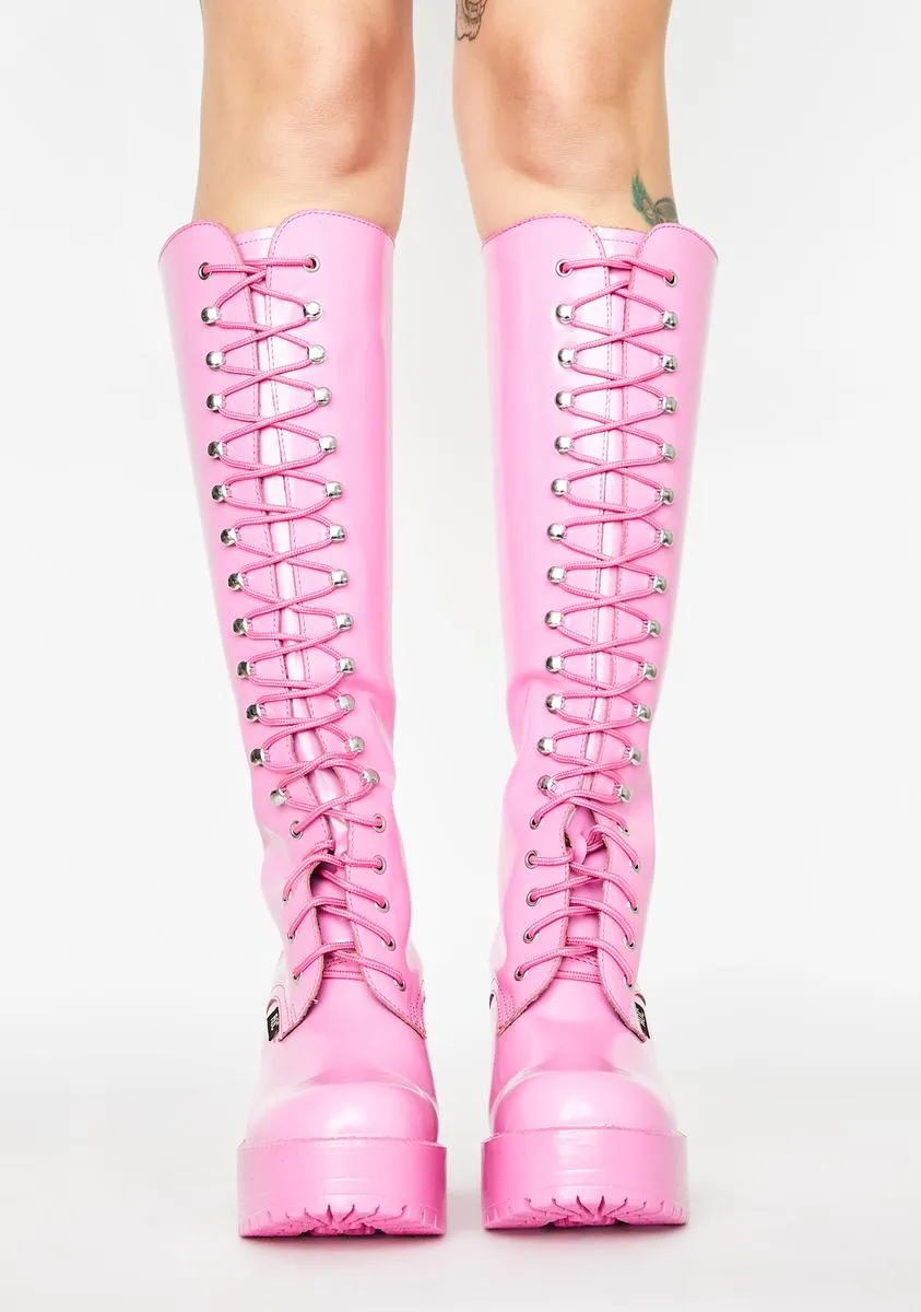 Pink Lash Boots