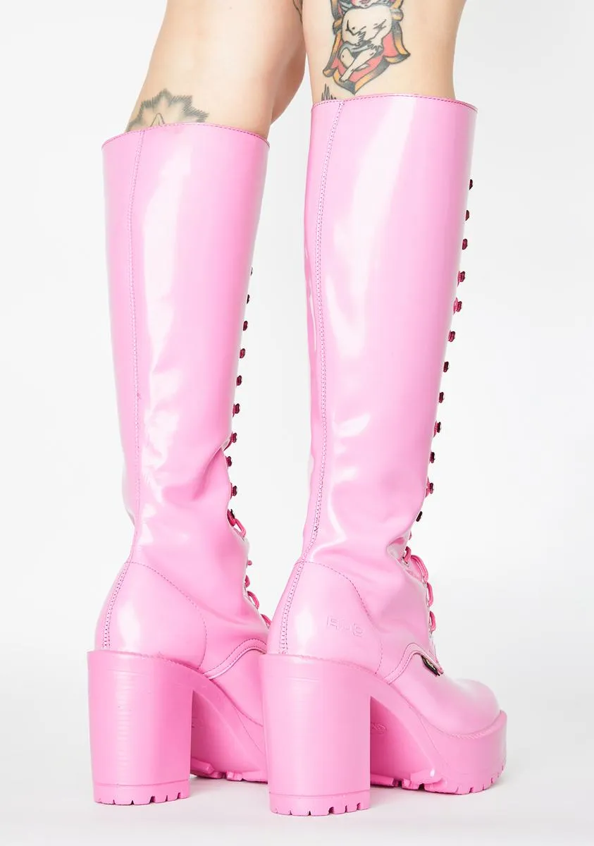 Pink Lash Boots